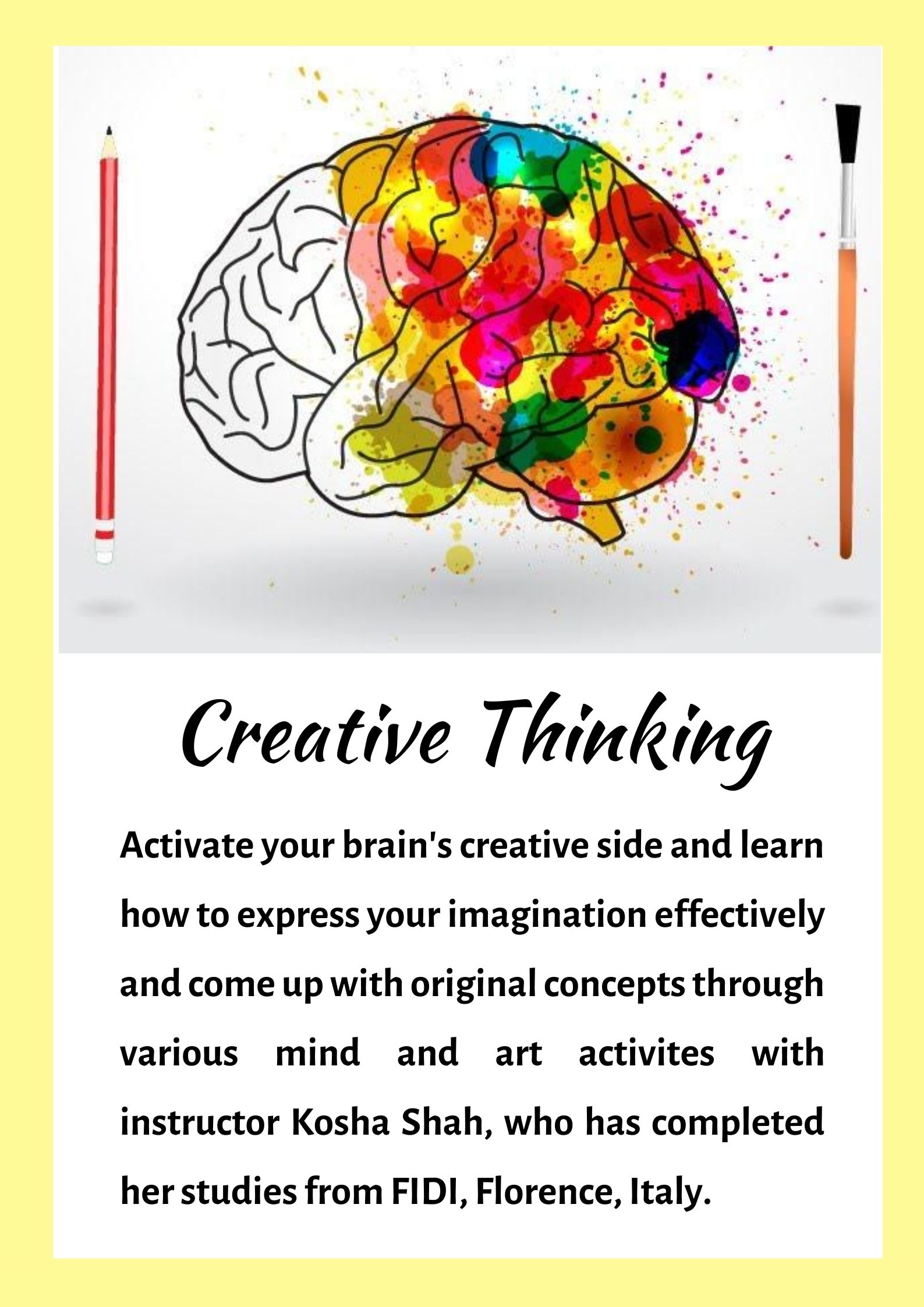 Creative Thinking - ARTISTE 360 - The Art School